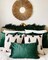 Luxor Emerald Velvet Christmas Lumbar Pillow Cover – 12" × 20" | Busa Designs